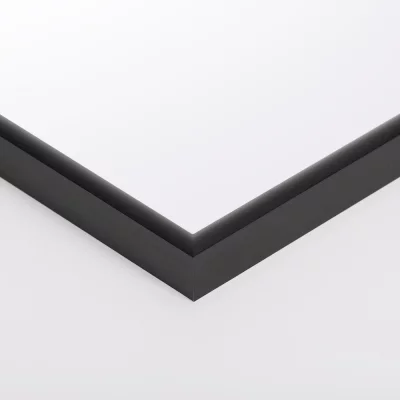 Thumbnail von Aluminium-Bilderrahmen Merkur inkl. Passepartout (Creme) Schwarz-Creme Bild 3