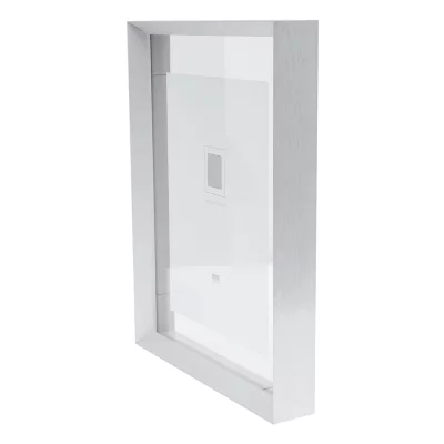 Aluminium fotolijst Paris met glazen achterwand voor het effect van een zwevend motief 18x24 cm | zilver | normaal glas (2 mm)