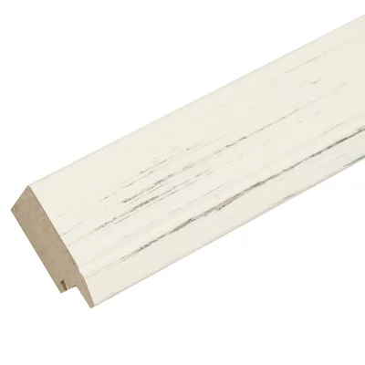 Drewniana rama do obrazu Manon 40x50 cm | biały | szkło standardowe (2 mm)
