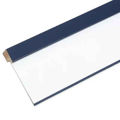 Houten kader David met passe-partout 20x20 cm (13x13 cm) | blauw | normaal glas (2 mm)