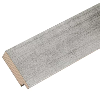 Drewniana rama do obrazu Heibaart 20x20 cm | srebrny | szkło standardowe (2 mm)