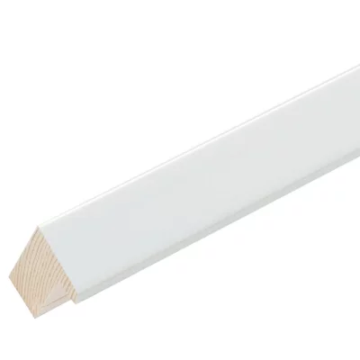 Drewniana rama do obrazu Brian 10x15 cm | biały | szkło standardowe (2 mm)