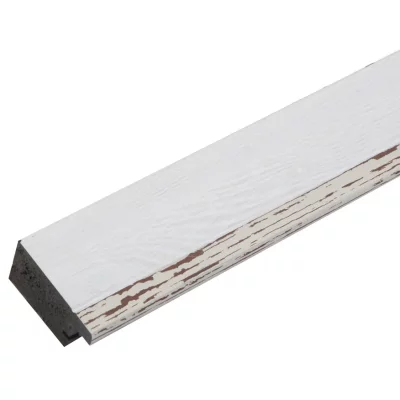 Rama z tworzywa sztucznego do obrazu Leo 10x15 cm | biało-beżowy vintage | szkło standardowe (2 mm)