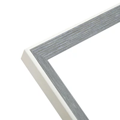 Kunststof kader Amel 15x20 cm | wit-grijs | normaal glas (2 mm)