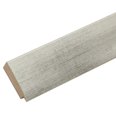 Drewniana rama do obrazu Nathan 60x80 cm | szaro-srebrny | szkło standardowe (2 mm)