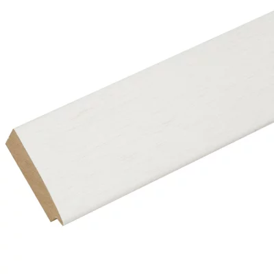 Drewniana rama do obrazu Nathan 60x80 cm | biały | szkło standardowe (2 mm)