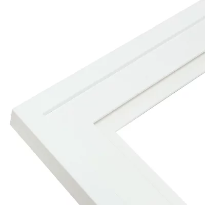 Träram Anna med dubbel passepartout 13x18 cm | vit | Standardglas (2 mm)