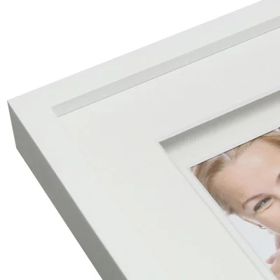 Multiramka Gabriel na 3 zdjęcia, z podwójnym passe-partout 13x18 cm | biały | szkło standardowe (2 mm)