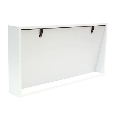 Ramka na 3 zdjęcia z ukośną ścianą tylną 10x15 cm | biały | szkło standardowe (2 mm)