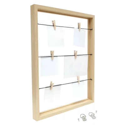 Thumbnail von Memotafel (MDF) mit W&auml;scheklammern natur Bild 3