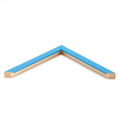 Holzrahmen-Zuschnitt Bentley Hellblau | Normalglas (2 mm)