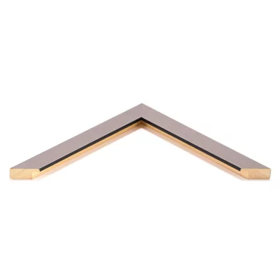 Holzrahmen-Zuschnitt Barnet Silber gebürstet | Normalglas (2 mm)