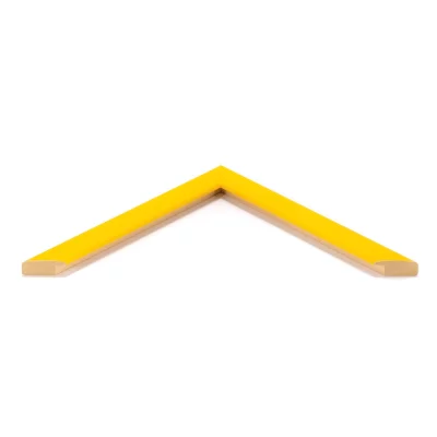 Holzrahmen-Zuschnitt Alexandra Gelb | Normalglas (2 mm)
