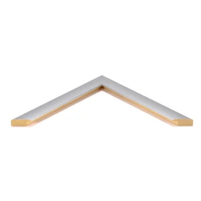 Holzrahmen-Zuschnitt Alexandra Silber | Normalglas (2 mm)