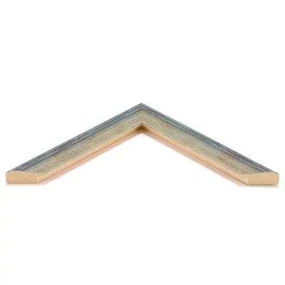 Holzrahmen-Zuschnitt High Barnet Blau | Normalglas (2 mm)
