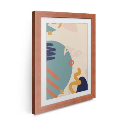 Houten kader POP 10x15 cm | bruin | kunstglas (1 mm)