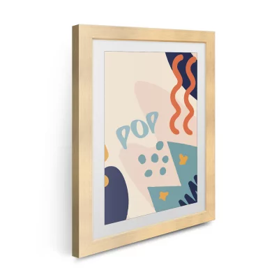 Houten kader POP 10x15 cm | natuur | kunstglas (1 mm)