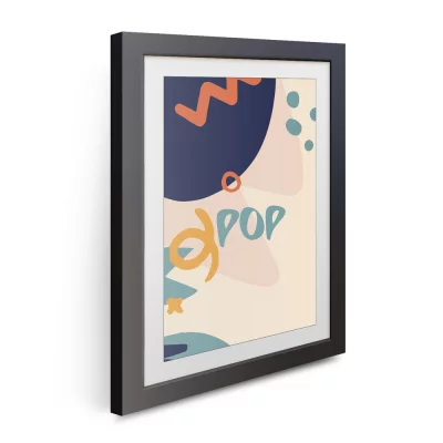 Houten kader POP 10x15 cm | zwart | kunstglas (1 mm)