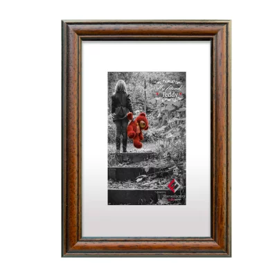 Dřevěný rám Classic 21x29,7 cm (A4) | hnědá | normální sklo (2mm)