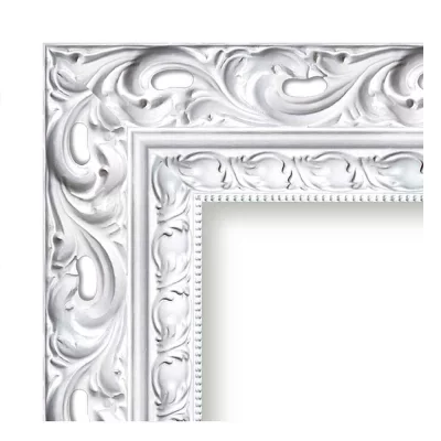 Barok kader Donna 29,7x42 cm (A3) | wit | kunstglas (1 mm)