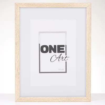 Treramme Hekla (MDF) med passepartout 40x60 cm (30x40 cm) | Natur | Kunstglass (1 mm)