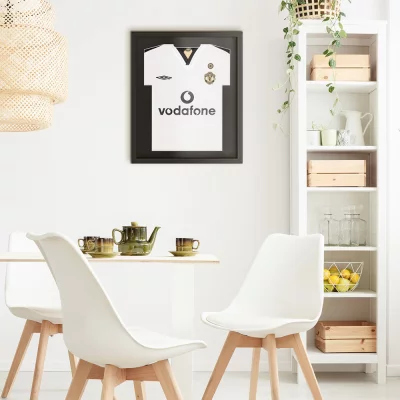 Shirt frame Comfort zwart met passe-partout 53,4x63,4 cm | zwart-zwart | kunstglas (1 mm)