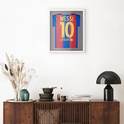 Shirt frame Comfort wit met passe-partout 53,4x63,4 cm | wit-grijs | kunstglas (1 mm)