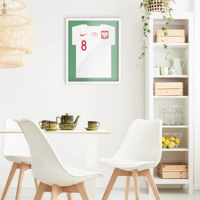 Shirt frame Comfort wit met passe-partout 53,4x63,4 cm | wit-groen | kunstglas (1 mm)