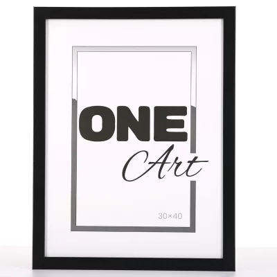 Houten kader Taal (MDF) 10x15 cm | zwart | kunstglas (1 mm)