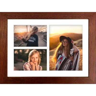 Multi fotolijst van hout Vermont 30x40 cm (3 Bilder) | natuur | kunstglas (1 mm)