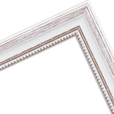 Holzrahmen Zuschnitt Engsle Weiß | Normalglas (2 mm)
