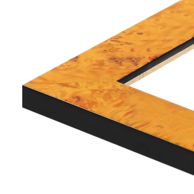 Holz Bilderrahmen Tonka Maßanfertigung Wurzelholz hell | Normalglas (2 mm)