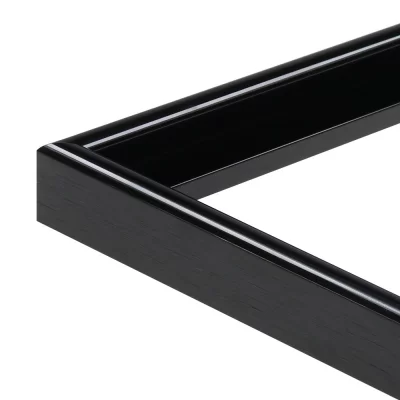 Alurahmen Zuschnitt Arun Schwarz | Normalglas (2 mm)