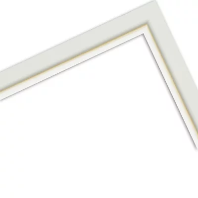 Holz-Bilderrahmen Kandeke Maßanfertigung Weiß | Normalglas (2 mm)