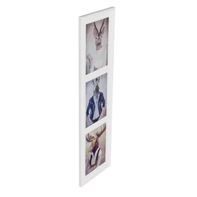 Multi fotokader van kunststof Napoli voor 3 foto's 3x13x18 cm | wit | normaal glas (2 mm)