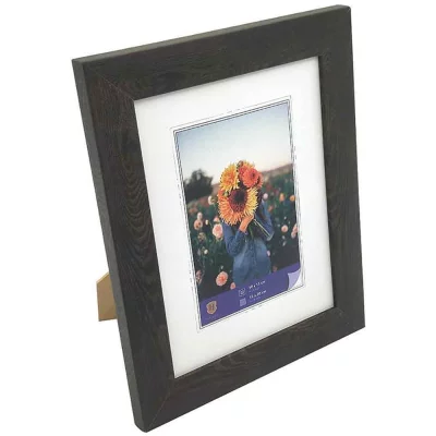Kunststof kader Dahlia 10x15 cm | donkerbruin | normaal glas (2 mm)