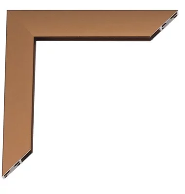 Alu-Bilderrahmen Sergio 90x120 cm | Bronze dunkel, Rücken gebürstet | Kunstglas (2 mm)