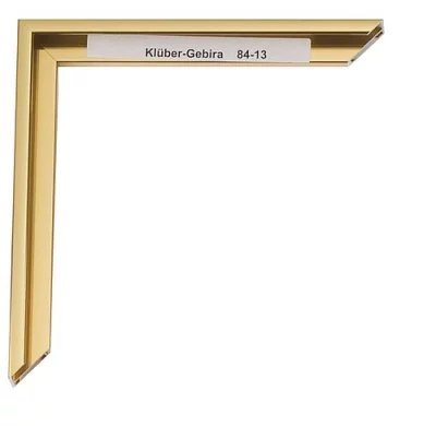 Alu-Bilderrahmen Carlos Maßanfertigung Gold-glänzend, Rücken gebürstet | Normalglas (2 mm)