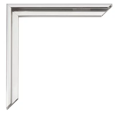 Alu-Bilderrahmen Carlos Maßanfertigung Silber-glänzend, Rücken gebürstet | Normalglas (2 mm)