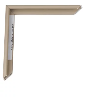 Alu-Bilderrahmen Miguel Maßanfertigung Beigegrau | Normalglas (2 mm)