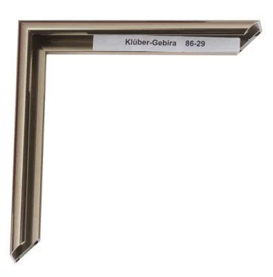 Alu-Bilderrahmen Enzo 84,1x118,9 cm (A0) | Zinn glänzend, Rücken gebürstet | Kunstglas (2 mm)
