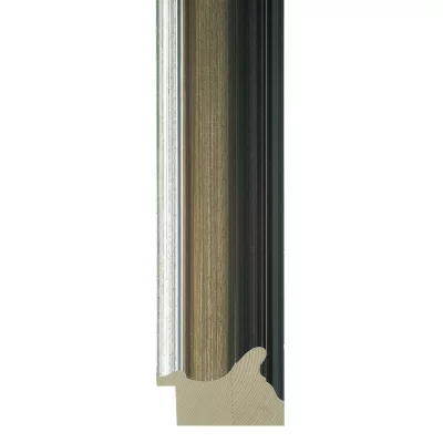 Træramme Lorca 21x29,7 cm (A4) | Antracit, lysegrå, sølvkanter | Normalglas (2 mm)