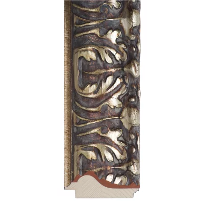 Barockram Aragon 30x40 cm | Altsilber patiniert | Standardglas (2 mm)