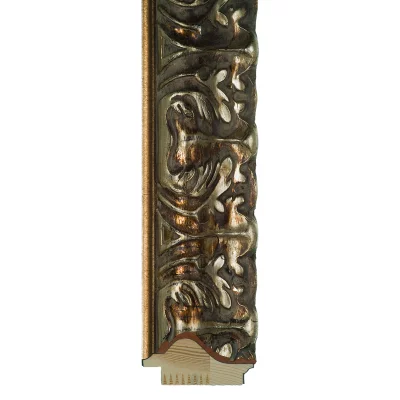 Barockram Salamanca 29,7x42 cm (A3) | Altsilber patiniert | Standardglas (2 mm)