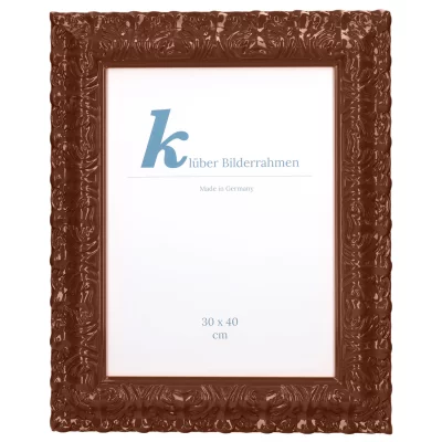 Cornice barocca Salamanca Color su misura Chocolate (207) | Vetro standard (2 mm)