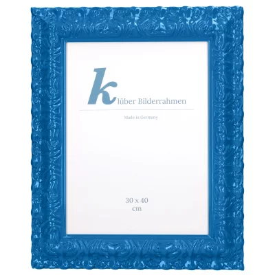 Cornice barocca Salamanca Color su misura Cobalt Blue (096) | Vetro standard (2 mm)