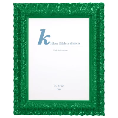 Cornice barocca Salamanca Color su misura Emerald (160) | Vetro standard (2 mm)