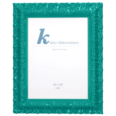 Cornice barocca Salamanca Color su misura Lagoon (126) | Vetro standard (2 mm)