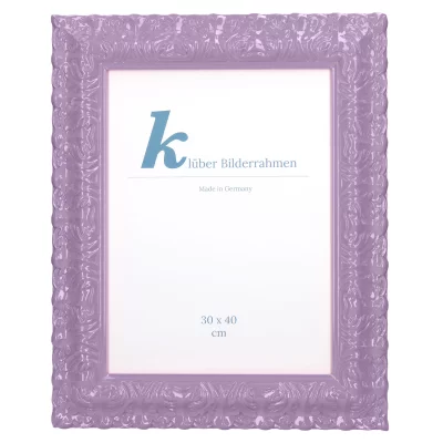 Cornice barocca Salamanca Color su misura Lavender (065) | Vetro standard (2 mm)