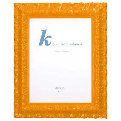 Cornice barocca Salamanca Color su misura Light Orange (011) | Vetro standard (2 mm)